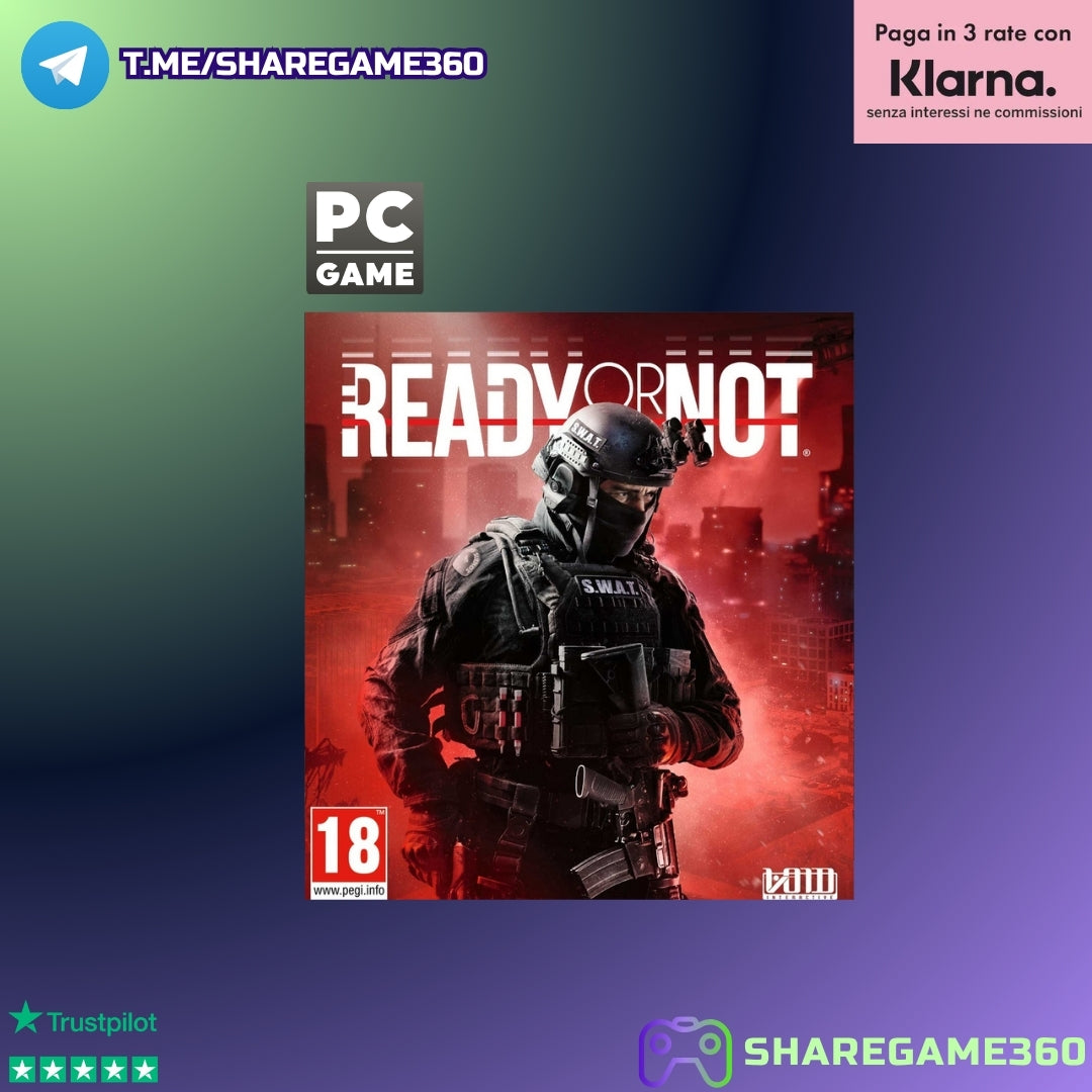 Ready or Not PC | Gioco Tattico SWAT Realistico – Key Digitale