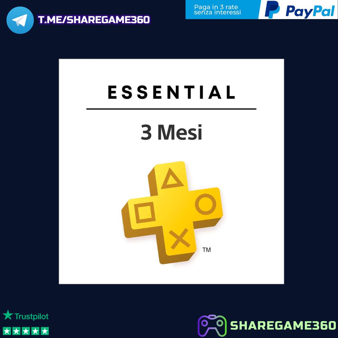 Abbonamento PlayStation Plus Essential - Extra - Premium 3-12 Mesi Account PS4-PS5 [NO CODICE]