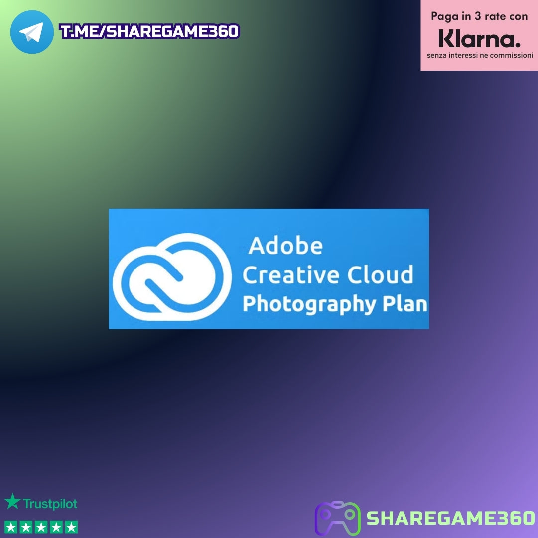 Adobe Photography Plan [Key 3 Mesi] – Abbonamento Digitale Photoshop + Lightroom
