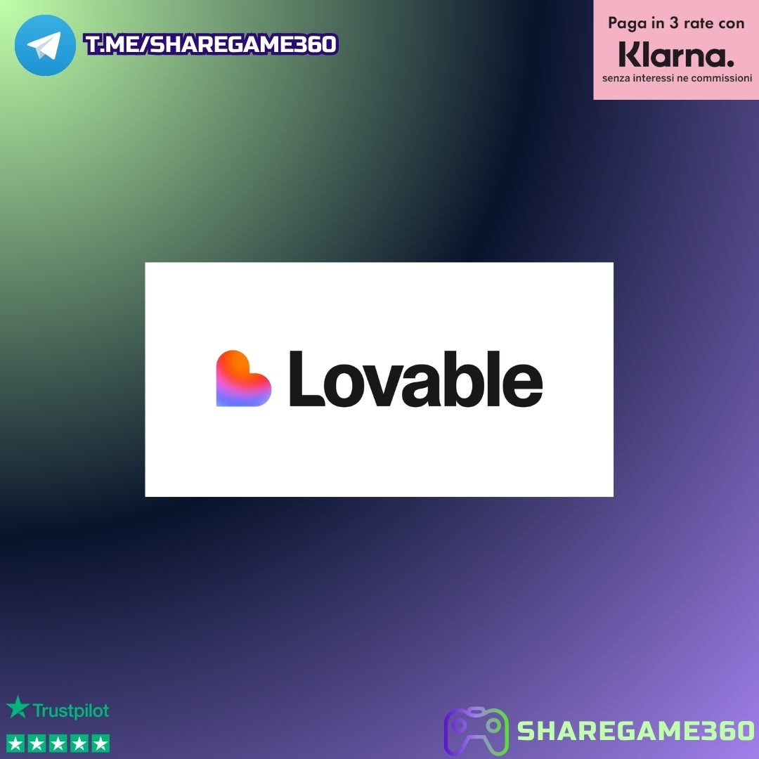 Lovable AI – Sottoscrizione 12 Mesi