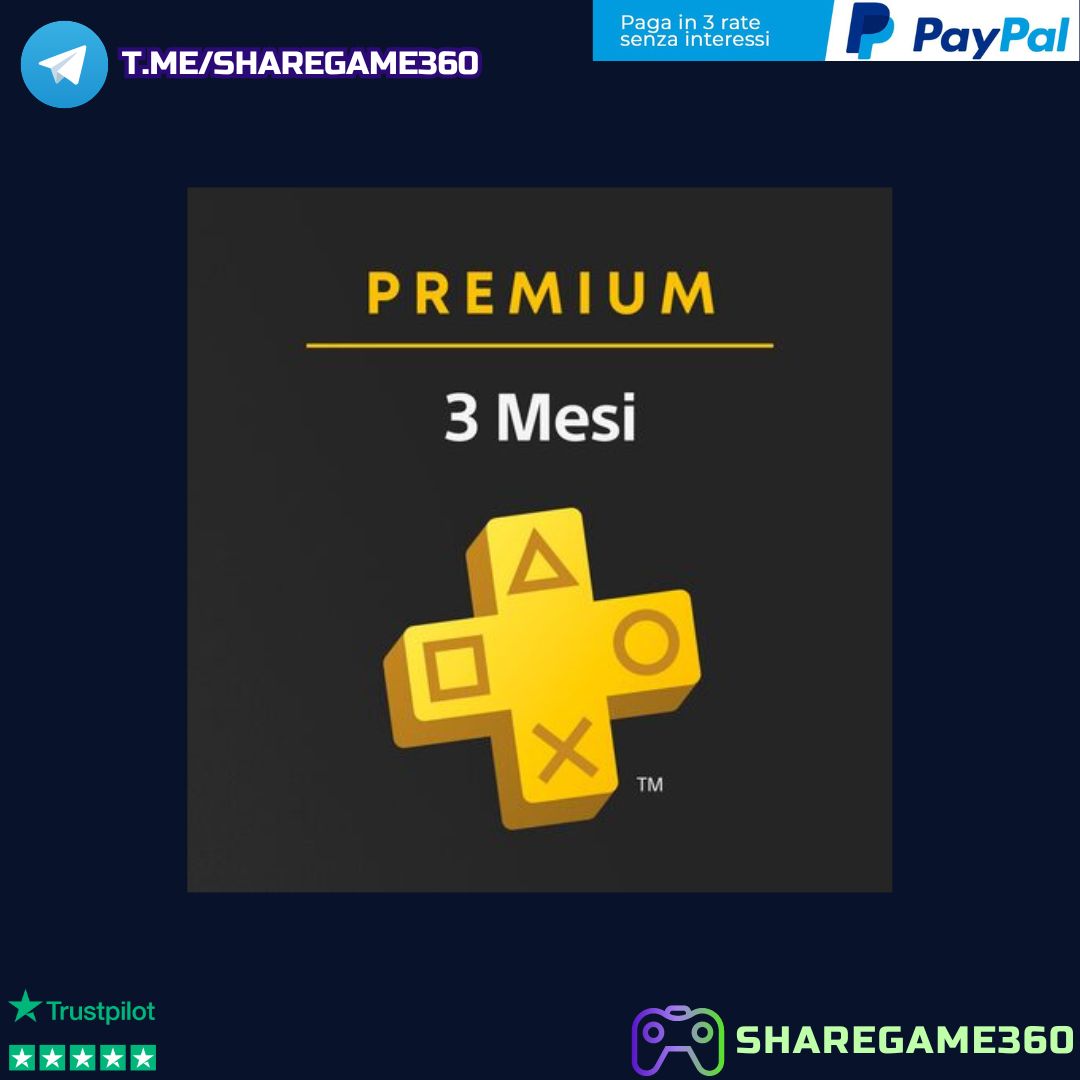 Abbonamento PlayStation Plus Essential - Extra - Premium 3-12 Mesi Account PS4-PS5 [NO CODICE]