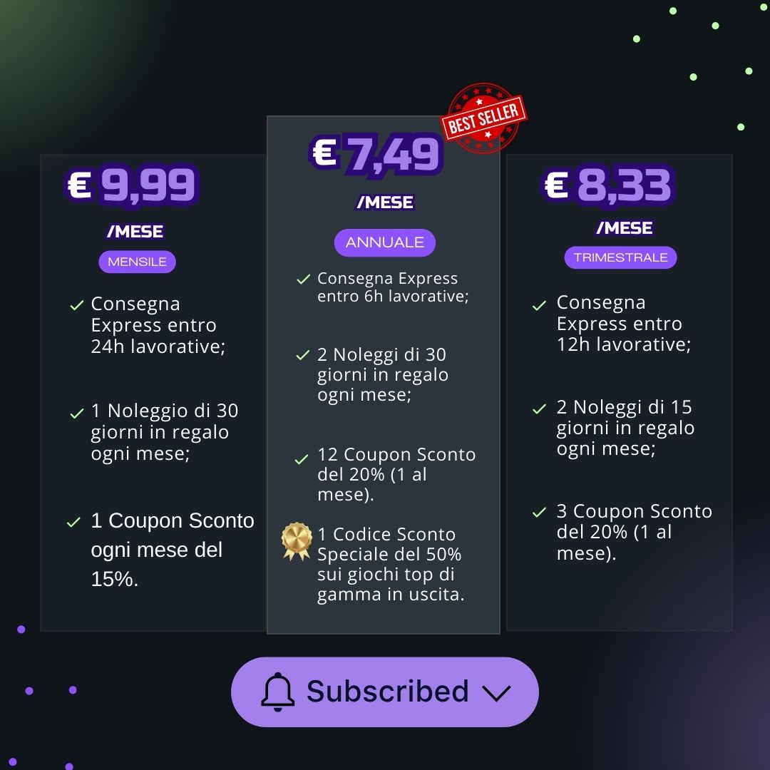 Abbonamento Sharegame360+